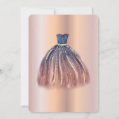 Chic Dress, Roos Gold 50e verjaardag Kaart (Achterkant)