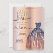 Chic Dress, Roos Gold 50e verjaardag Kaart (Voorkant)