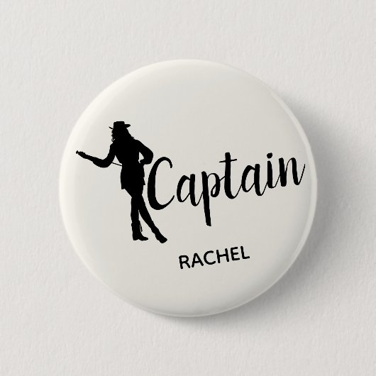 Chic Drill Team Captain Personalized Ronde Button 5,7 Cm (Voorkant)