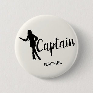 Chic Drill Team Captain Personalized Ronde Button 5,7 Cm