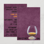 Chic Drink Dinner Vip Persoonlijke Uitnodiging (Voorkant / Achterkant)