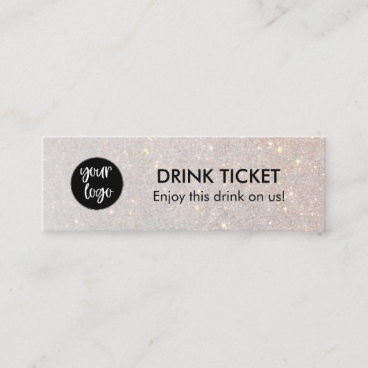 Chic Drink Ticket Voucher Company Logo Event (Voorkant)