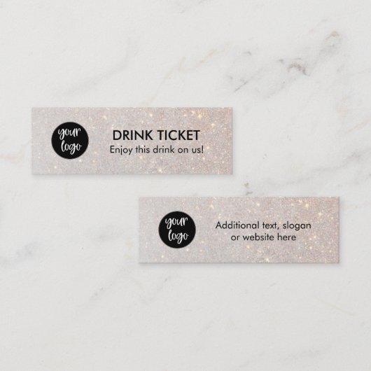 Chic Drink Ticket Voucher Company Logo Event (Voorkant / Achterkant)