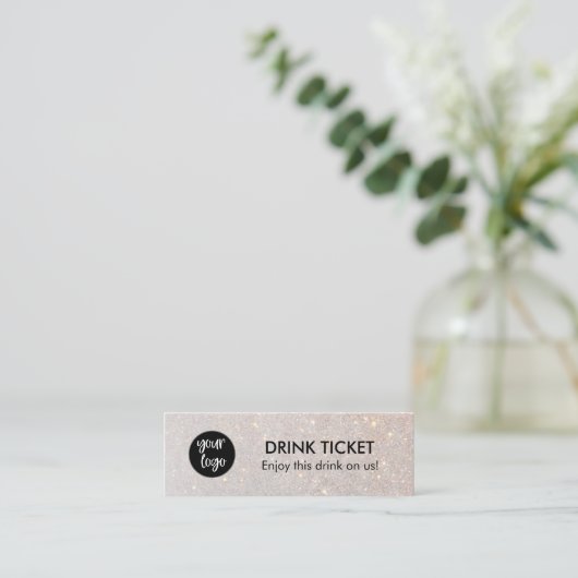 Chic Drink Ticket Voucher Company Logo Event (Staand voorkant)