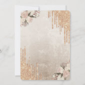 Chic Drips Brunch & Bubble Vrijgezellenfeest Kaart (Achterkant)