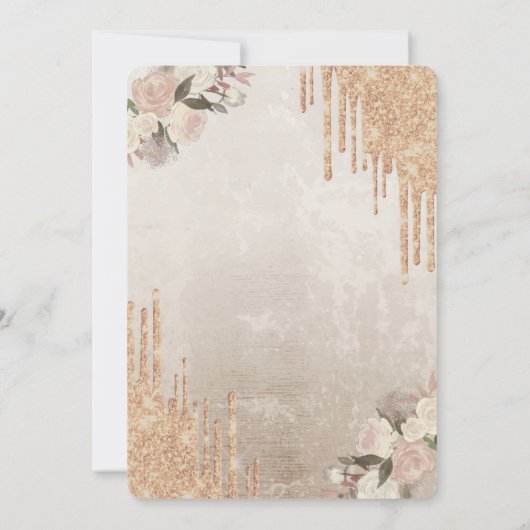 Chic Drips Brunch & Bubble Vrijgezellenfeest Kaart (Achterkant)