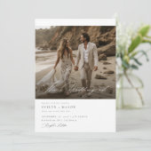 Chic Dubbelzijdige foto QR Code bruiloft Kaart (Staand voorkant)