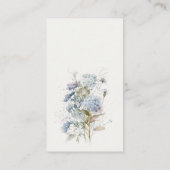 Chic Dusky Blue Floral Diaper Baby shower Informatiekaartje (Achterkant)