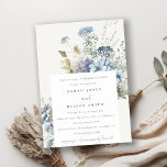 Chic Dusky Blue Waterverf Floral Rehearsal Dinner Kaart<br><div class="desc">Dusky Blue Waterverf Cottage Floral Collectie. - Het is een elegante waterverf Illustratie van zachte, delicate blauwe paarse weidebloemen die perfect zijn voor je zomerlente en landbruiloft & feestjes. Het is zeer gemakkelijk om, met uw persoonlijke details aan te passen. Als u een ander bijpassend product of aanpassing nodig hebt,...</div>