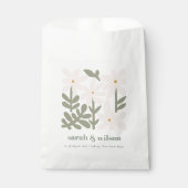 Chic Dusky Blush Retro Minimal Floral Wedding Bedankzakje (Voorkant)