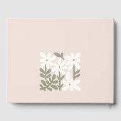 Chic Dusky Blush Retro Minimal Floral Wedding Gastenboek (Achterkant)