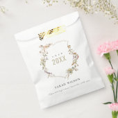 Chic Dusky Pink Blush Wildflower Crest Afstuderen Bedankzakje (Gezegeld)