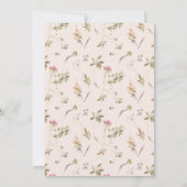 Chic Dusky Pink Blush Wildflower Crest Afstuderen Kaart (Achterkant)