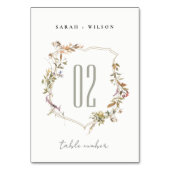 Chic Dusky Pink Blush Wildflower Crest Wedding Kaart (Achterkant)