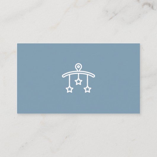 Chic Dusty Blue Baby Registry Gepersonaliseerd Informatiekaartje (Achterkant)