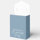 Chic Dusty Blue Bachelorette Party Personalized Bedankdoosjes (Open)
