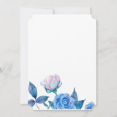 Chic Dusty Blue Blush Gold Rozen Vrijgezellenfeest Kaart (Achterkant)