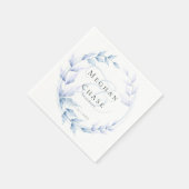 Chic Dusty Blue en Bleke Lila afvoer Servet (Hoek)