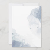 Chic Dusty Blue Eucalyptus laat elegante bruiloft Kaart (Achterkant)