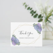 Chic Dusty Blue Floral Geometric Weddenschap Bedan Briefkaart (Staand voorkant)