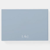 Chic Dusty Blue Floral Hydrangea Bruiloft Gastenbo Gastenboek (Achterkant)