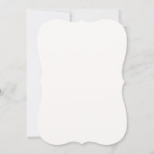 Chic Dusty Blue Floral met kalligrafie bruiloft Kaart (Achterkant)