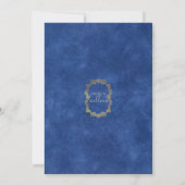 Chic Dusty Blue Minimalist Wedding Kaart (Achterkant)