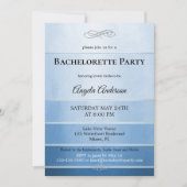Chic Dusty Blue Striped Bachelorette Kaart (Voorkant)