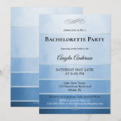 Chic Dusty Blue Striped Bachelorette Kaart (Voorkant / Achterkant)
