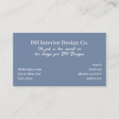 Chic Dusty Blue Visitekaartje (Achterkant)