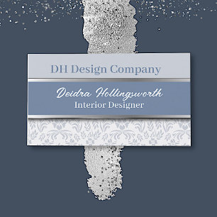 Chic Dusty Blue Visitekaartje