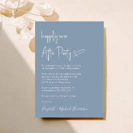 Chic Dusty Blue Wedding Reception Kaart