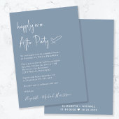 Chic Dusty Blue Wedding Reception Kaart