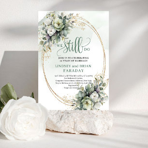 Chic Dusty Green Eucalyptus Uitnodiging voor het V