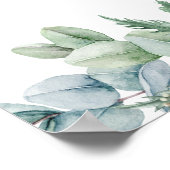 Chic Dusty Pink Blush Floral Baby shower Welkom Poster (Hoek)