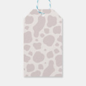 Chic Dusty Pink Boho Highland Koe Girl Baby shower Cadeaulabel (Achterkant)