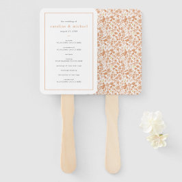 Chic Dusty Pink Ditzy Floral Wedding Programme Handwaaier