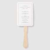 Chic Dusty Pink Ditzy Floral Wedding Programme Handwaaier (Voorkant)