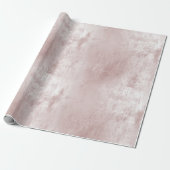Chic Dusty Roos Blush Pink Wedding Cadeaupapier (Uitgerold)