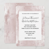 Chic Dusty Roos Blush Pink Wedding Kaart (Voorkant / Achterkant)