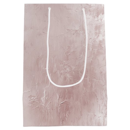 Chic Dusty Roos Blush Pink Wedding Medium Cadeauzakje (Achterkant)