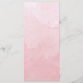 Chic Dusty Roos Waterverf, Monogram Weddenschap Me Menu (Achterkant)