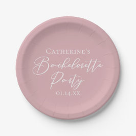 Chic Dusty Rose Pink Bachelorette Party Custom Papieren Bordje