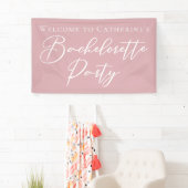 Chic Dusty Rose Pink Bachelorette Party Custom Spandoek (Insitu)