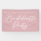 Chic Dusty Rose Pink Bachelorette Party Custom Spandoek (Horizontaal)