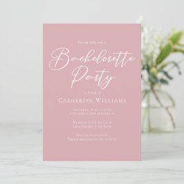 Chic Dusty Rose Pink Bachelorette Party Kaart