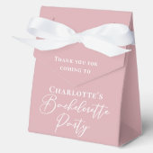 Chic Dusty Rose Pink Custom Bachelorette Party Bedankdoosjes (Voorkant)