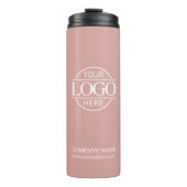 Chic Dusty Rose Promotional Company Business Logo Thermosbeker (Voorkant)
