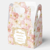 Chic Dusty Roze Goud Waterverf Wedding Favoriet Bo Bedankdoosjes (Geopend)