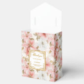 Chic Dusty Roze Goud Waterverf Wedding Favoriet Bo Bedankdoosjes (Geopend)